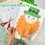 Leprechaun Scissor Skills Activity for St Patrick's Day