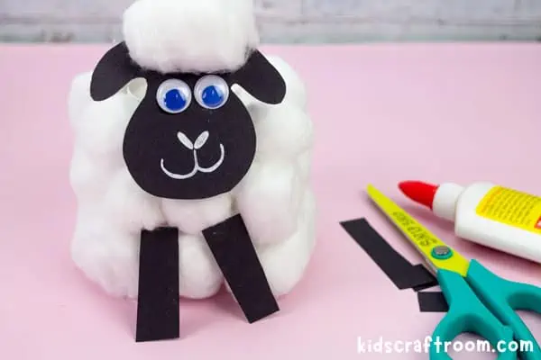 Paper Cup Sheep Craft step 4.