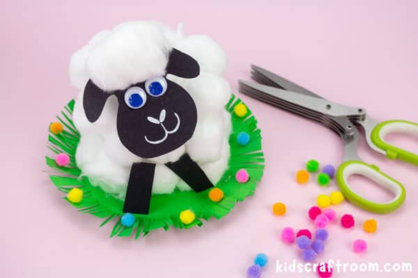 Paper Cup Sheep Craft step 6.