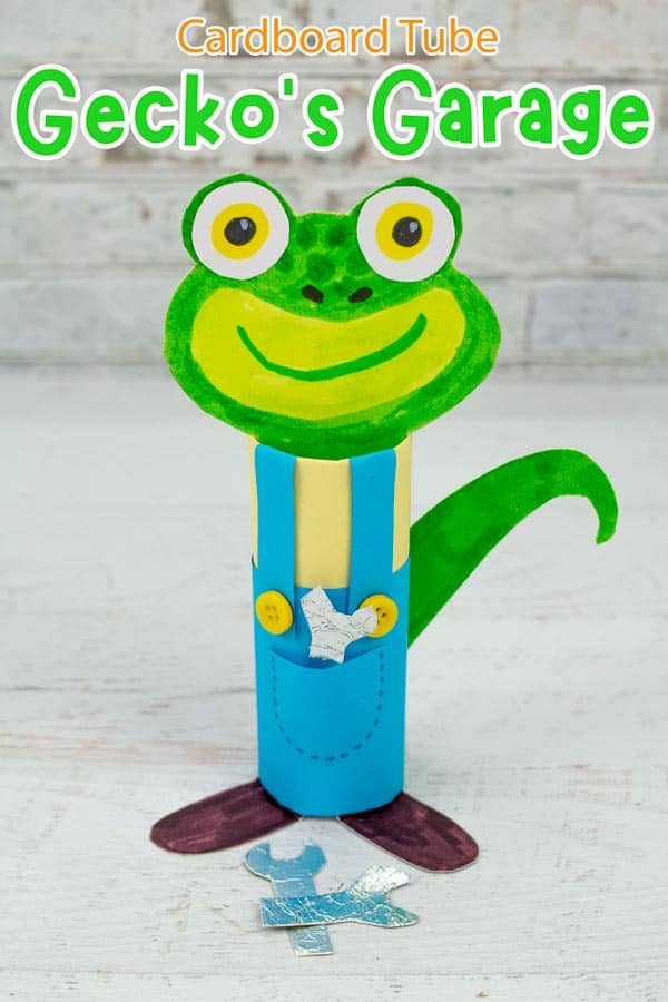 Cardboard Tube Gecko's Garage Craft - Kids Craft Room