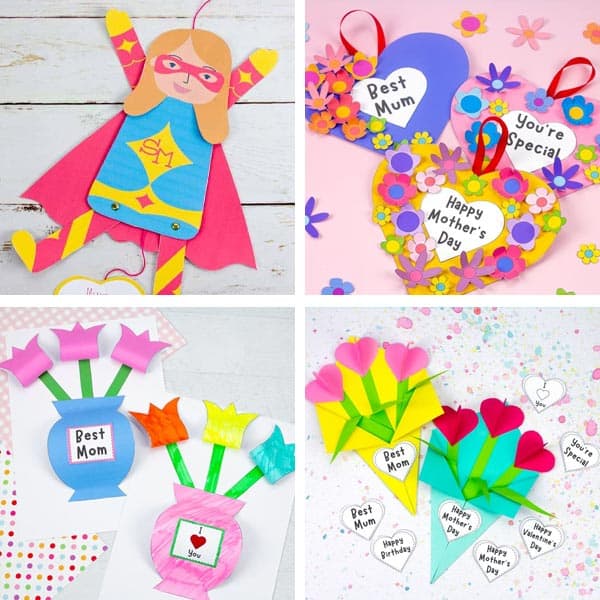 Printable Mother's Day Crafts 1-4.