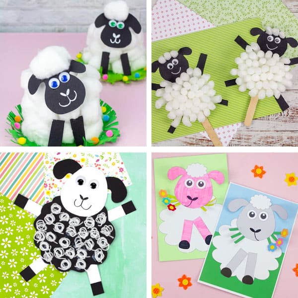 Spring Sheep Crafts For Kids 1-4.
