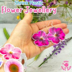Shrink Plastic Flower Jewellery