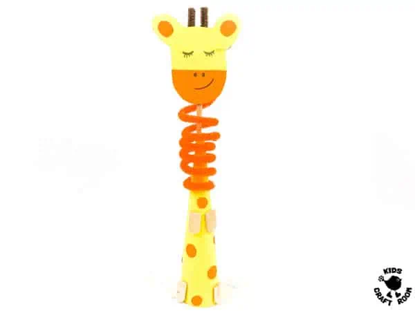 paper Giraffe Craft step 10.