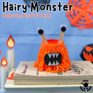 Paper Cup Hairy Monster Craft