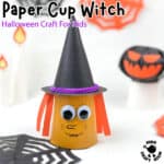 Paper Cup Witch - Halloween Craft For Kids