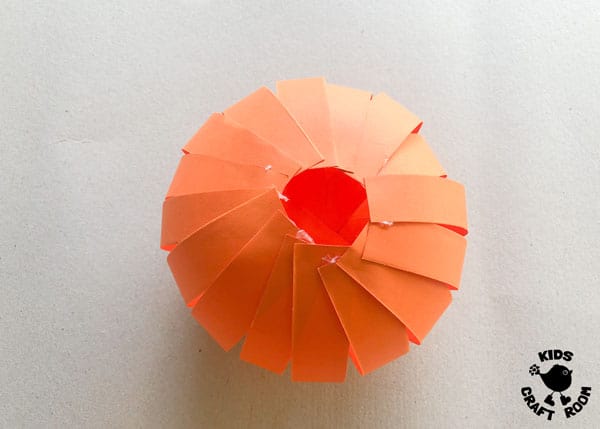 3D Paper Pumpkin step 5.