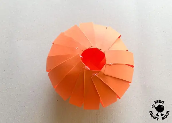 3D Paper Pumpkin step 5.