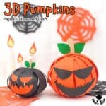 3D Paper Pumpkin Craft