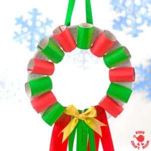 Cardboard Tube Christmas Wreath Craft