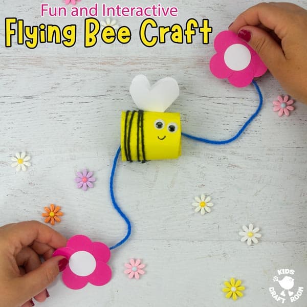 Cardboard Tube Flying Bee Craft