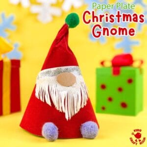 Paper Plate Christmas Gnome Craft