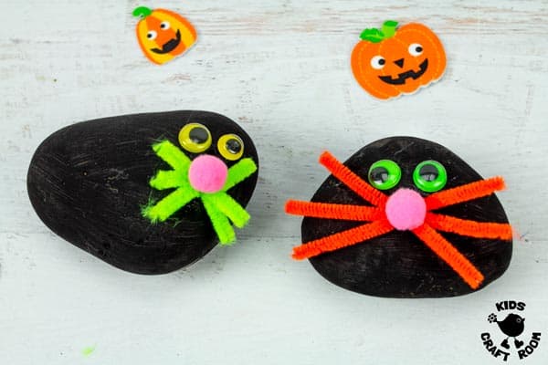 Black Cat Rock Painting Craft step 4.