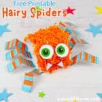 Printable Hairy Spider Craft