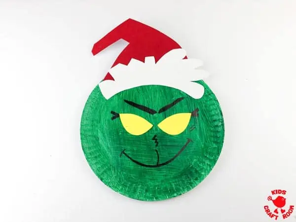 Paper Plate Grinch Craft step 4.