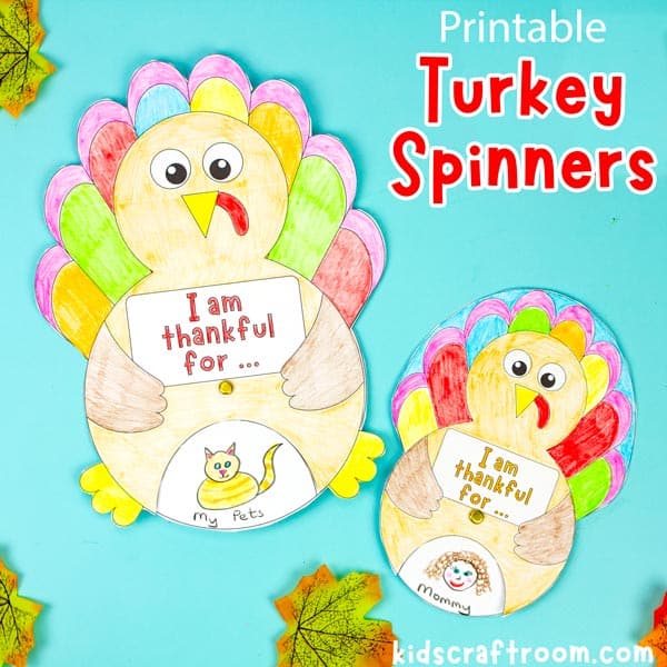 I am Thankful Turkey Spinners