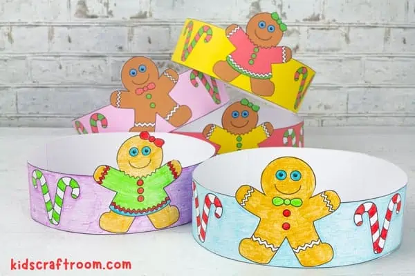 A Gingerbread Man Crown collection in lots of different colours.