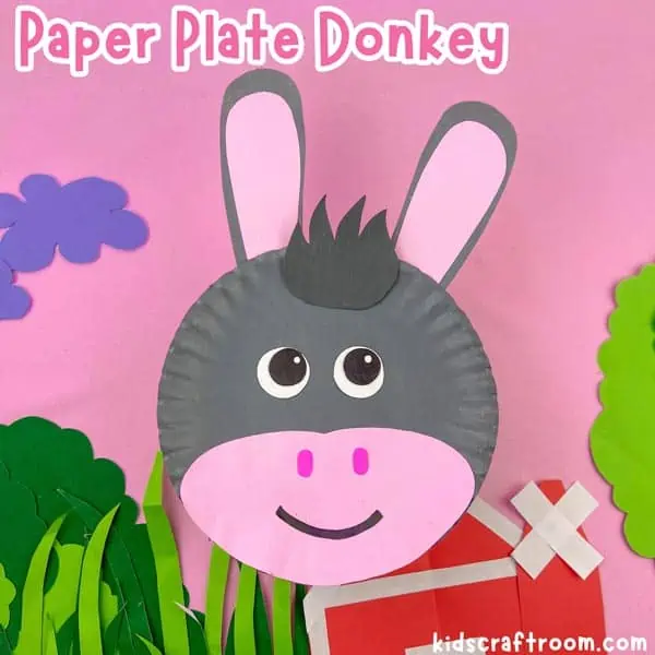 Paper Plate Donkey Craft For Kids