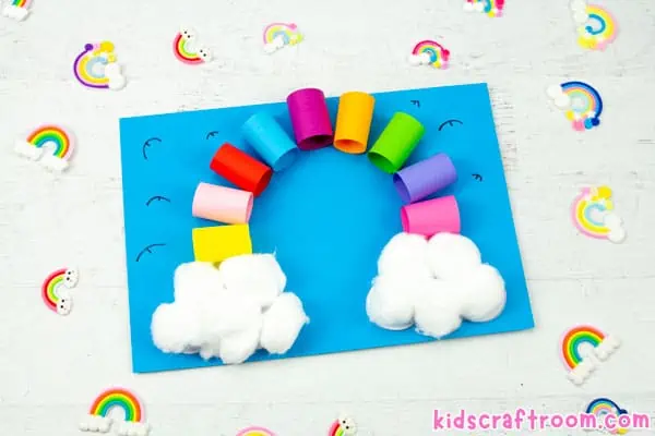 A 3D Rainbow Paper Craft made with mix and match colours.