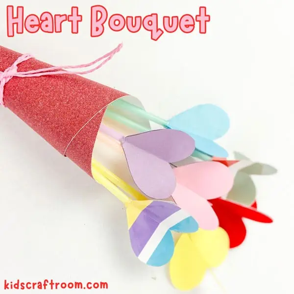 Heart Bouquet Craft For Kids