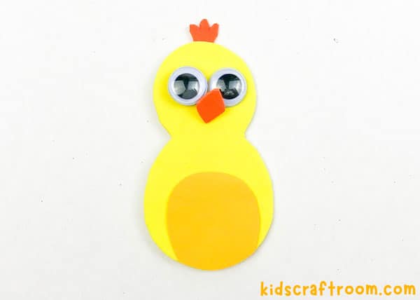 Easter Chick Craft step 6.