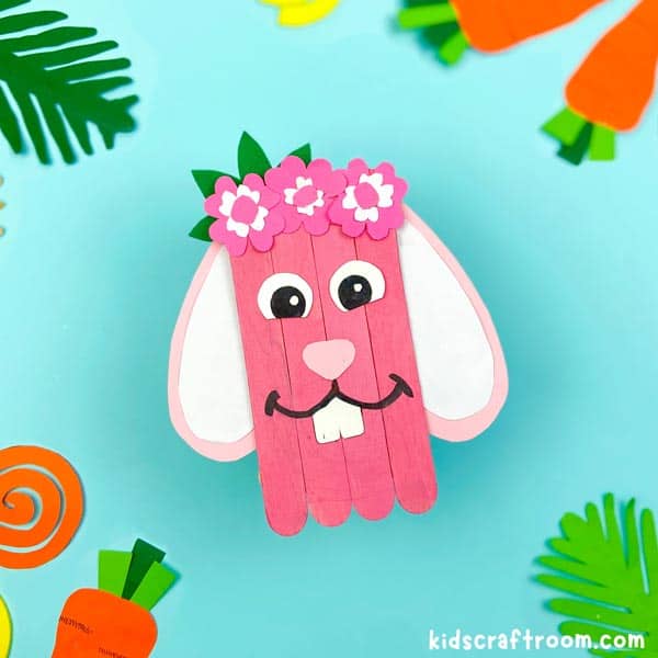 Pretty Bunny Popsicle Stick Craft 