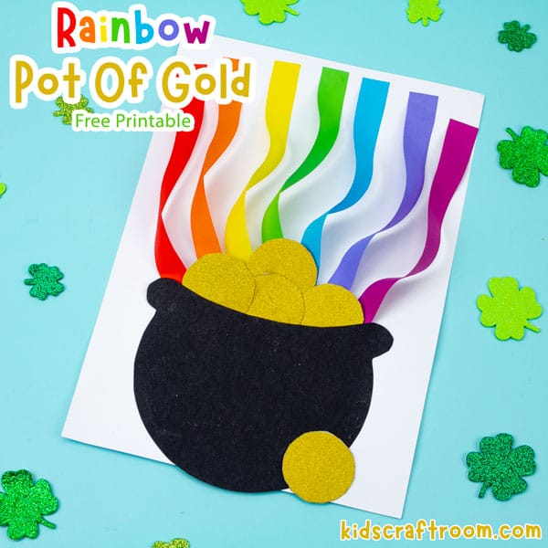 Rainbow Pot Of Gold Craft (Free Template)