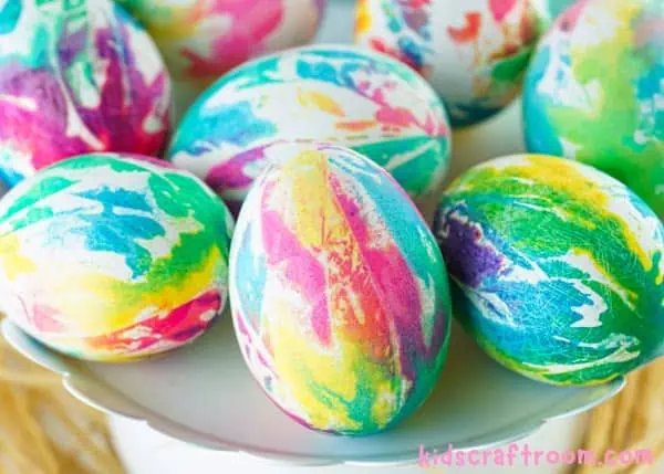 How To Tie Dye Easter Eggs step 5.