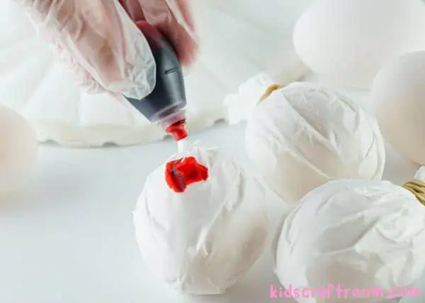 How To Tie Dye Easter Eggs step 2.