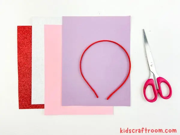 How to make a Heart Headband step 1.