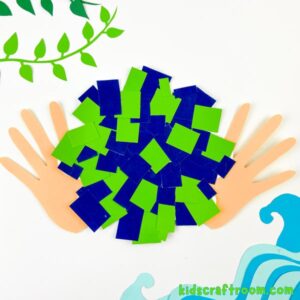 Mosaic Handprint Earth Day Craft