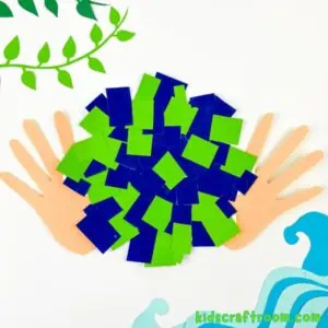 Mosaic Handprint Earth Day Craft