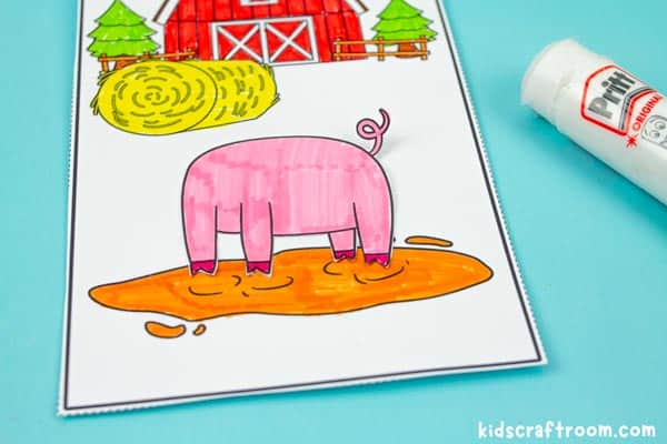 3D Coloring Pages Farm Animals step 4.