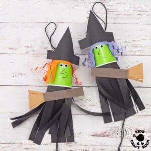 Flying Paper Cup Witch Craft For Kids