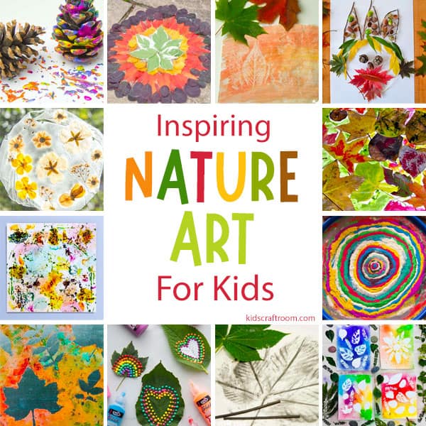 Make your own Nature Paint Brushes - Nature art painting for kids