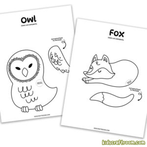 Free Printable 3D Woodland Animal Colouring Pages - Kids Craft Room