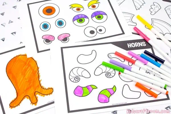 Step 2 - Build A Monster Craft (Free Printable). 