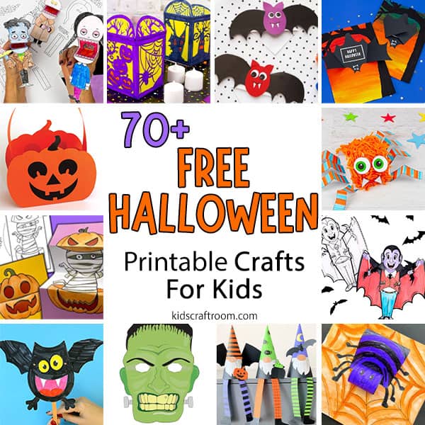 70+ Fun and Free Printable Halloween Crafts For Kids