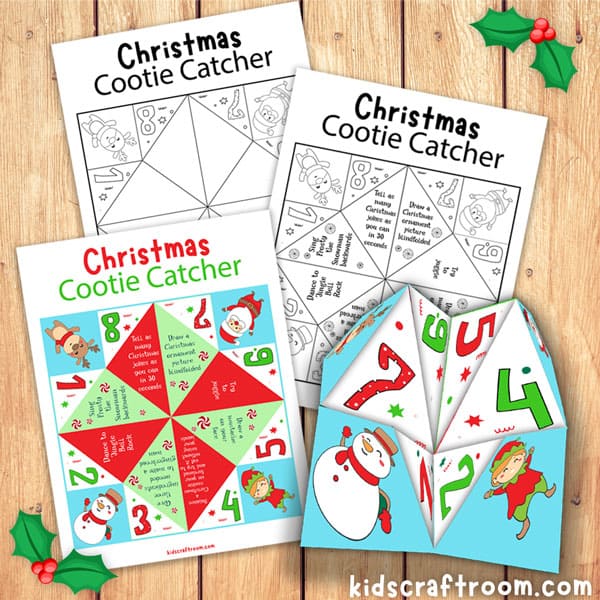 Christmas Cootie Catcher (Free Printable Template)