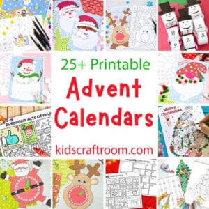 Printable Christmas Advent Calendars For Kids
