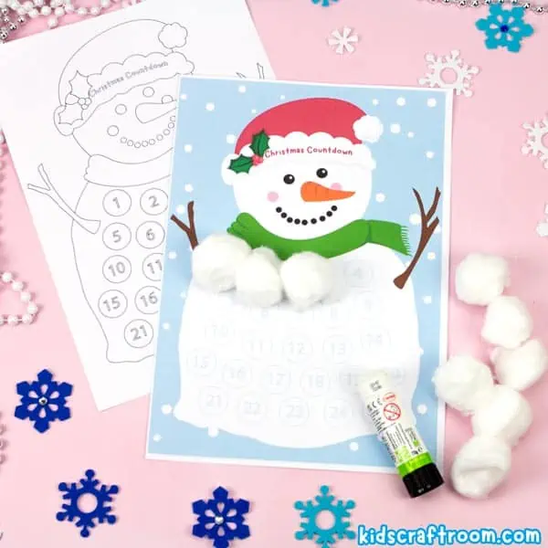 Snowman Countdown To Christmas Advent Calendar For Kids