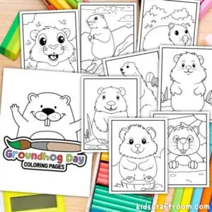 Groundhog Day Coloring Pages For Kids (Free Printable)