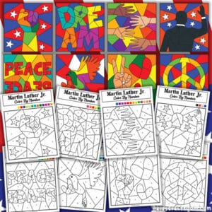 Free Martin Luther King Jr Coloring Pages (Color by Number)