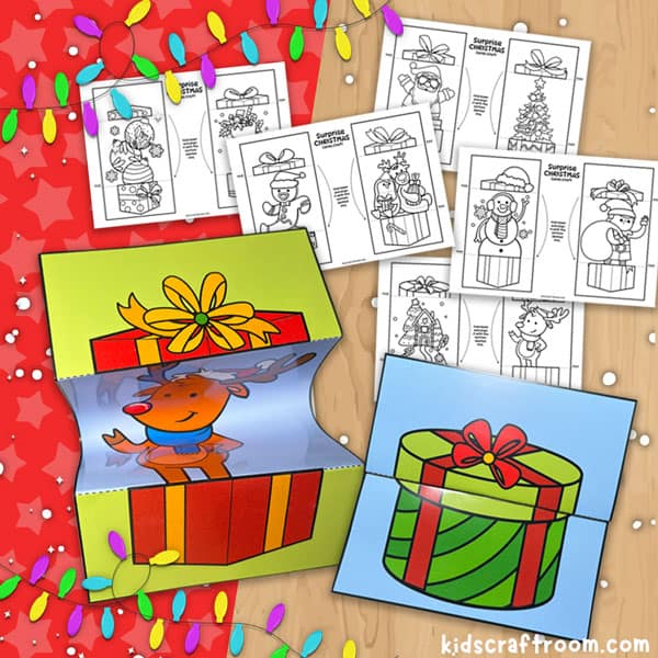 Free Printable Surprise Christmas Cards To Color