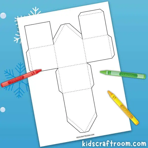 A blank design your own paper house template.