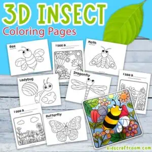 Free 3D Insect Coloring Pages For Kids