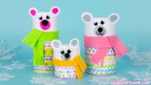 Cute Paper Roll Polar Bear Craft For Kids To Make - Kids Craft Room