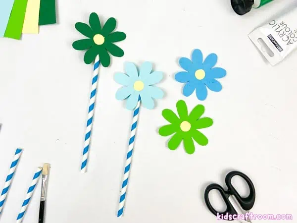 Step 6 - Earth Day Flower Craft.