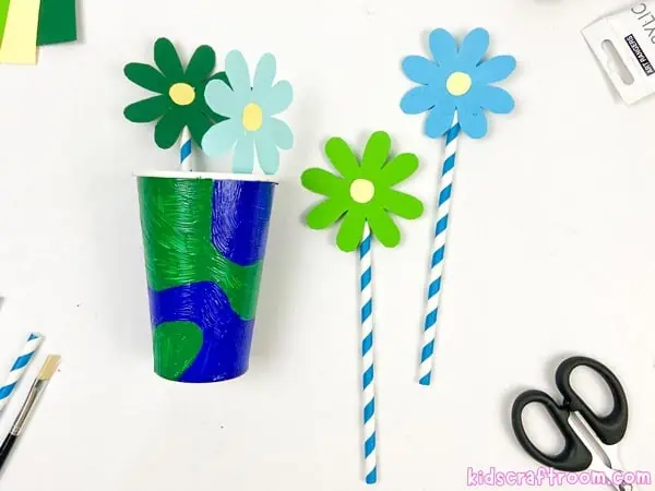 Step 8 - Earth Day Flower Craft.