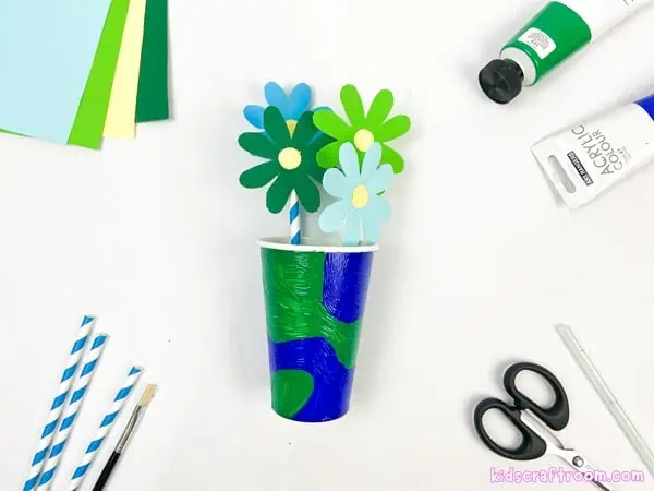 Step 9 - Earth Day Flower Craft.